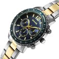 Sonata Chronos Quartz Analog with Date Blue Dial Two Toned Colour Stainless Steel Strap Watch For Men - image number 2