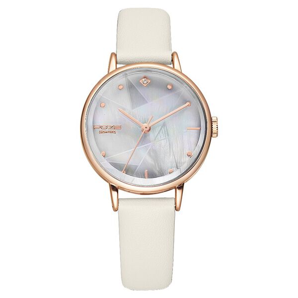 Poze by Sonata Quartz Analog Silver Dial PU Leather Strap Watch for Women - image number 0