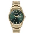 Sonata Quartz Analog with Day and Date Green Dial Golden Stainless Steel Strap Watch For Men - image number 1