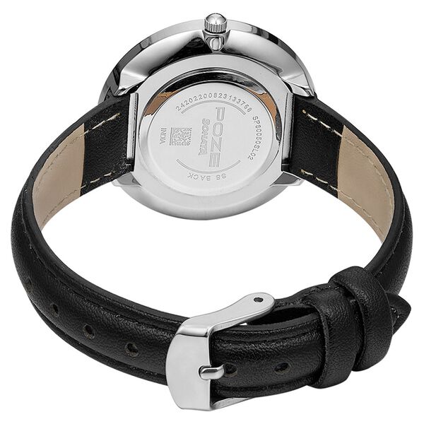 Poze by Sonata Quartz Analog Black Dial PU Leather Strap Watch for Women - image number 4