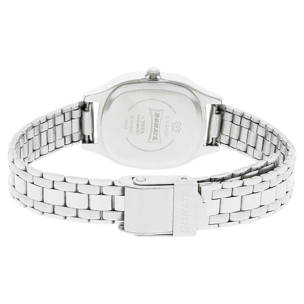 Sonata Quartz Analog Purple Dial Stainless Steel Strap Watch for Women - image number 3