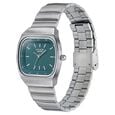 Poze Poze Quartz Analog Green Dial Silver Metal Strap Watch For Women - image number 4
