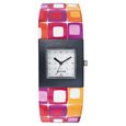 SF Quartz Analog White Dial Plastic Strap Watch for Women