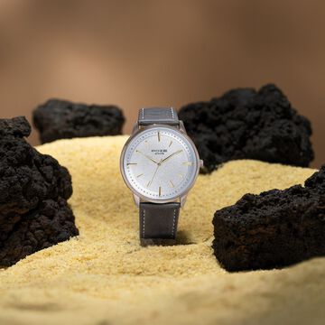 Sonata Poze Quartz Analog White Dial Leather Strap Watch For Men