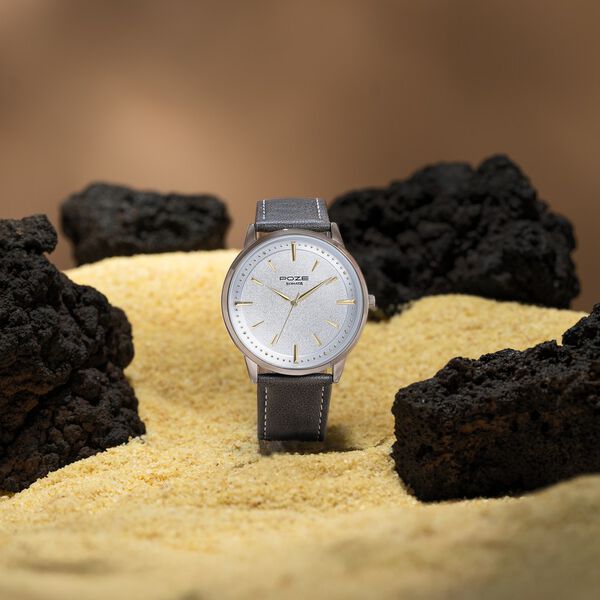 Sonata Poze Quartz Analog White Dial Leather Strap Watch For Men - image number 0