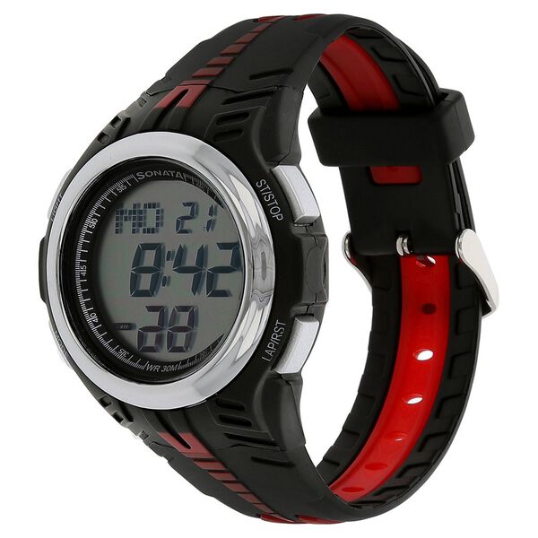 SF Digital Dial Black Plastic Strap Watch for Men - image number 1
