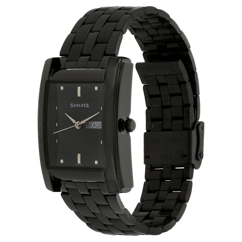 Stainless Steel Strap Watch Sonata Watch 7953 Sonata Quartz Analog