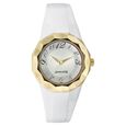 SF Quartz Analog Silver Dial Plastic Strap Watch for Women