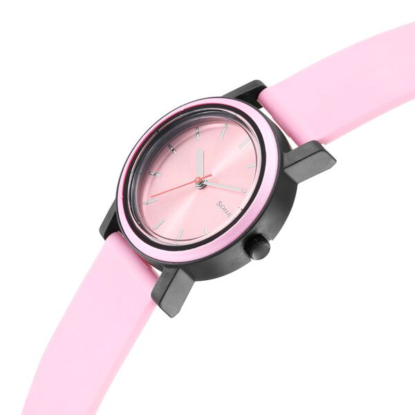 Sonata Pop Pink Dial Women Watch With Polyurethane Strap - image number 2