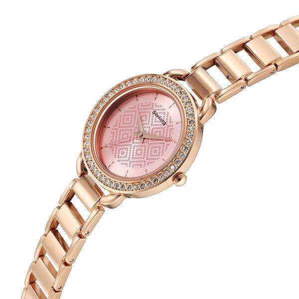 Sonata Wedding Quartz Analog Pink Dial Metal Strap Watch for Women - image number 1