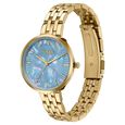 Poze By Sonata Quartz Analog Blue Mother Of Pearl Dial Rose Gold Stainless Steel Strap Watch For Women - image number 4