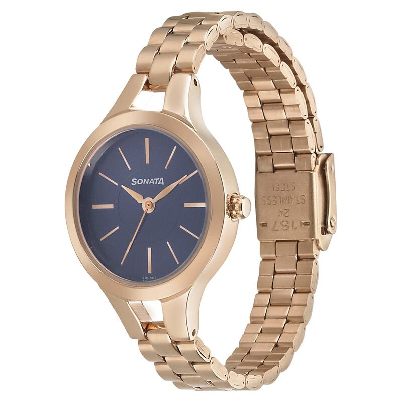 Sonata Blush Blue Dial Women Watch With Stainless Steel Strap - image number 1