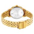 Sonata Classic Gold Black Dial Metal Strap Watch for Women - image number 3