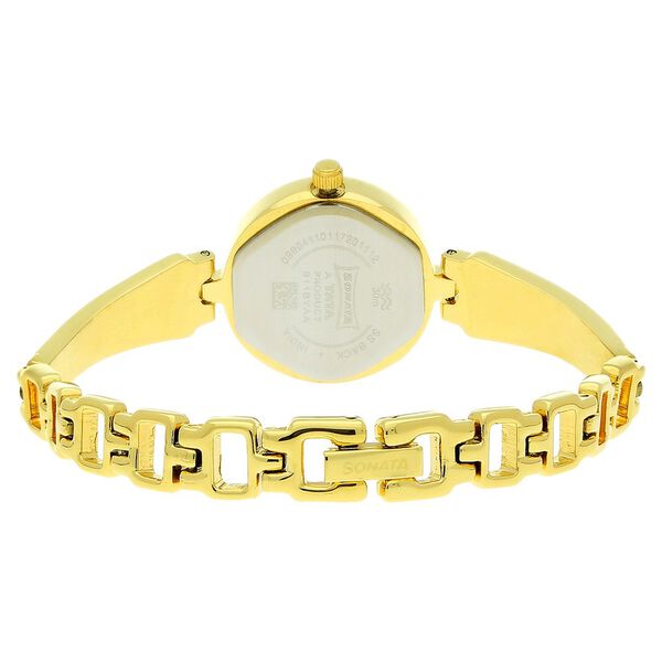 Sonata Wedding Champagne Dial Women Watch With Metal Strap - image number 3