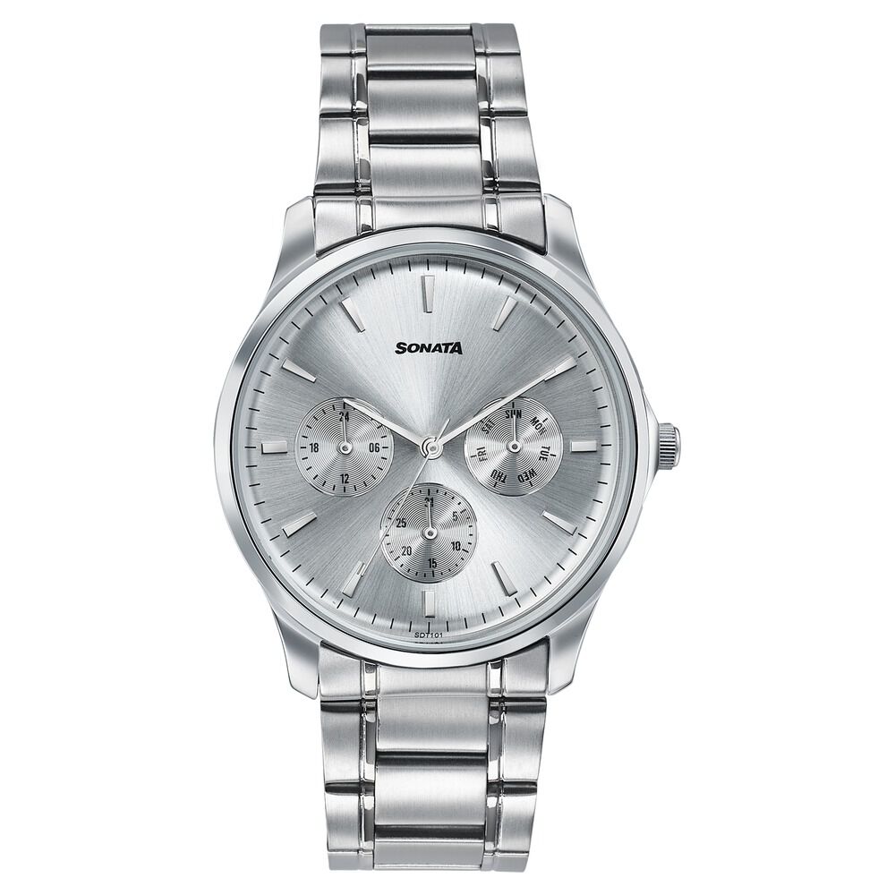 Sonata Men's Work Wear silver Watch - Premium Multifunction design for everyday style-image-11