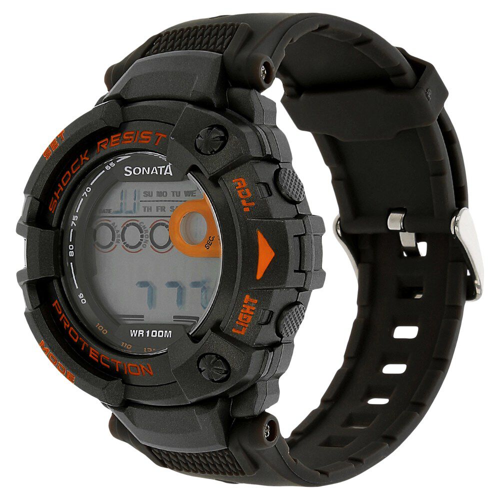 Buy Online SF Digital Dial Plastic Strap Watch for Men nm77010pp04 Sonata