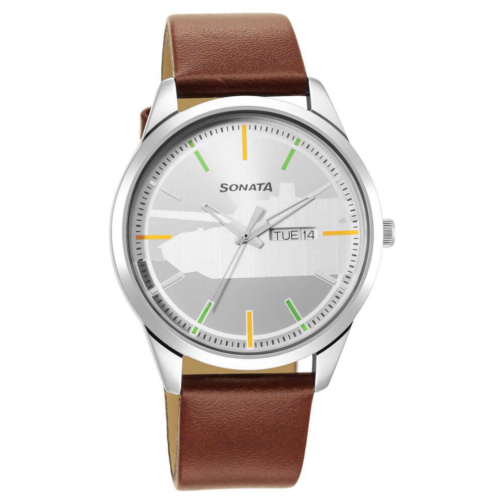 Buy online Sonata Analog Gold Dial Men's Watch - Nf7058ym02a from Watches  for Men by Sonata for ₹1260 at 3% off | 2024 Limeroad.com
