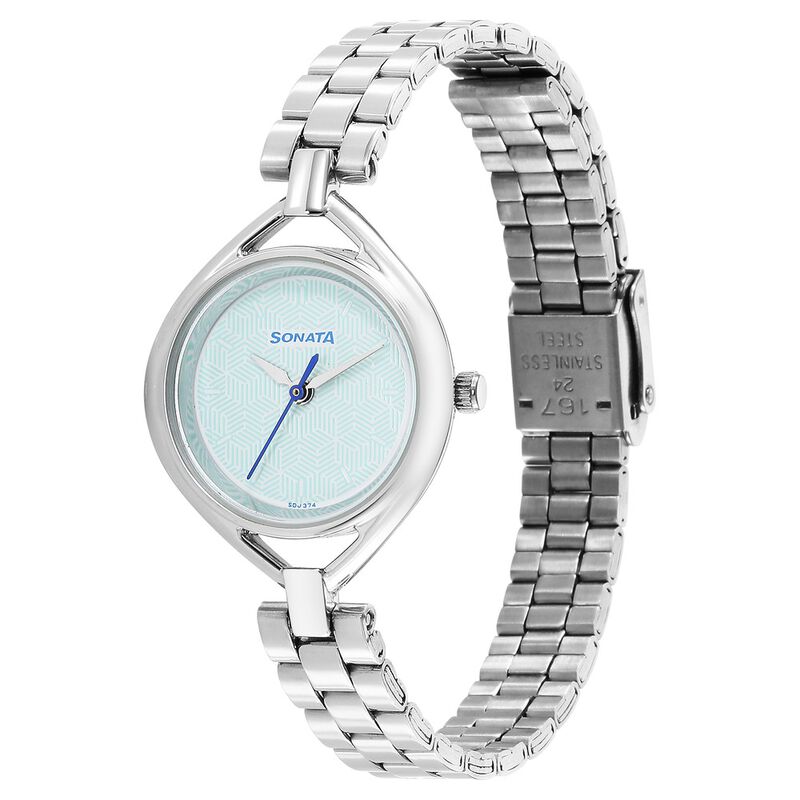 Sonata Alloys White Dial Women Watch With Stainless Steel Strap - image number 1
