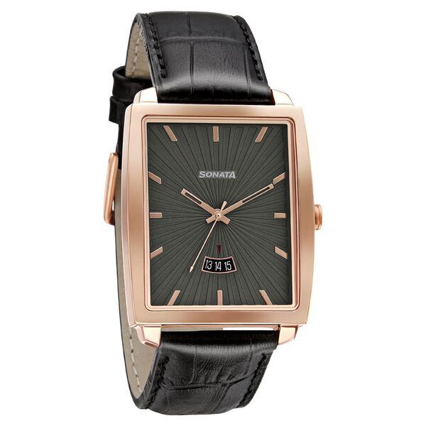 Sonata Quartz Analog Leather Strap Watch for Men - image number 0