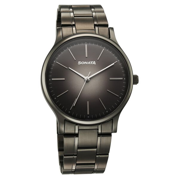 Sonata Aspire Quartz Analog Grey Dial Stainless Steel Strap Watch For Men - image number 0