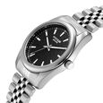 Poze By Sonata Quartz Analog Black Dial Silver Metal Strap Watch For Men - image number 4