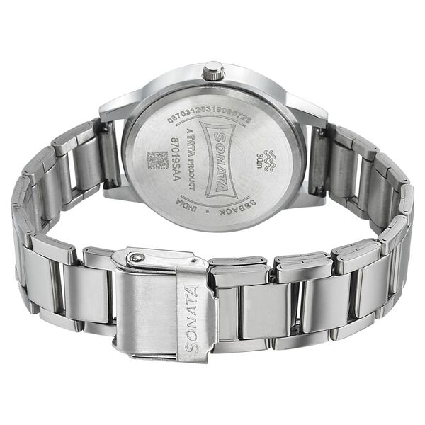 Sonata Floral Folkart Pink Dial Women Watch With Stainless Steel Strap - image number 3