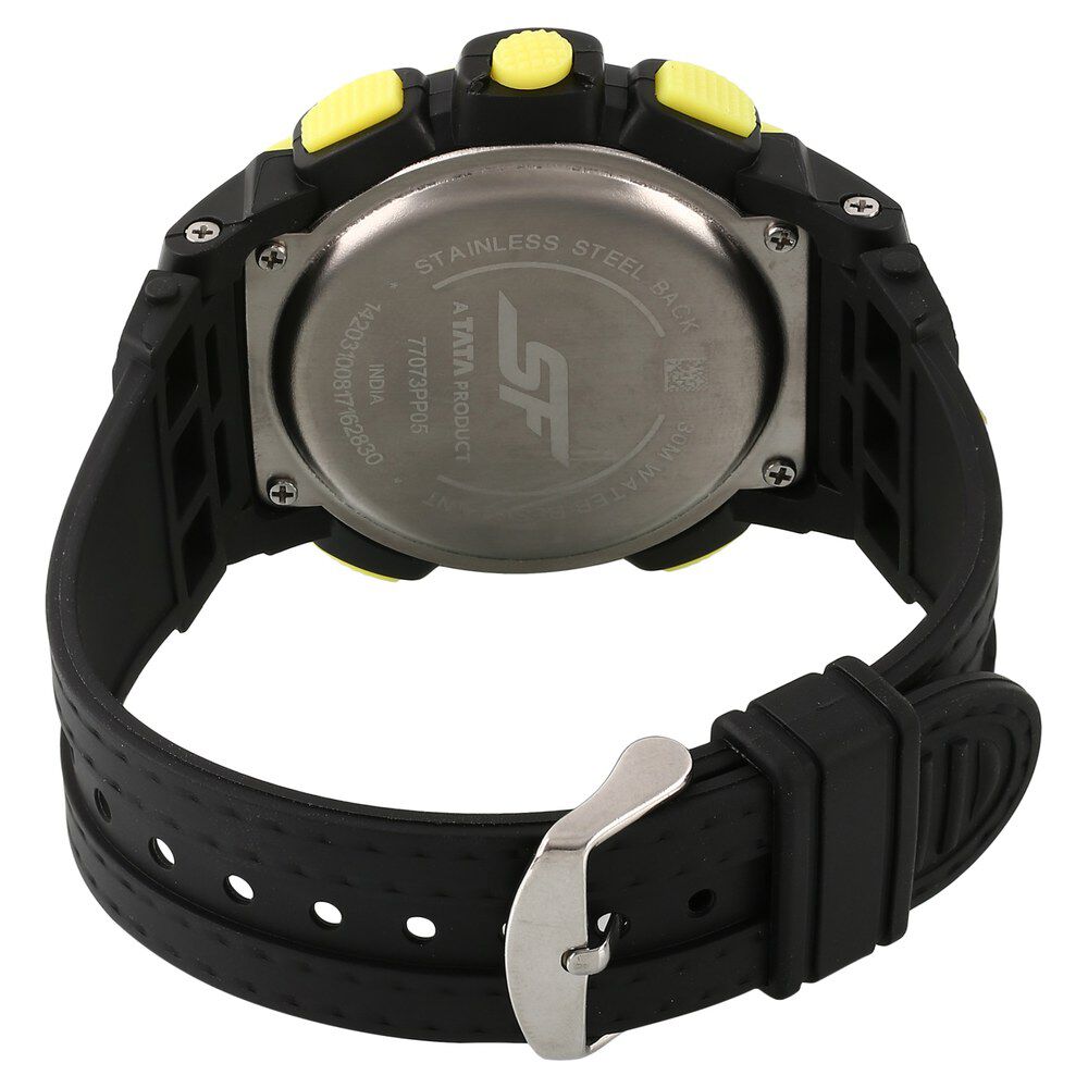 Buy Online SF Super Fibre Digital Dial Plastic Strap Watch for Men nr77073pp05 Sonata