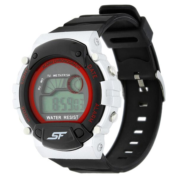 SF Digital Dial Black Plastic Strap Watch for Men - image number 1
