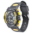 SF Quartz Analog Digital Black Dial PU Strap Watch for Men - image number 1