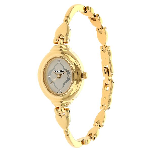 Sonata Quartz Analog Silver Dial Metal Strap Watch for Women - image number 1