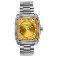 Poze Poze Quartz Analog Mustard Dial Silver Metal Strap Watch For Men - image number 1