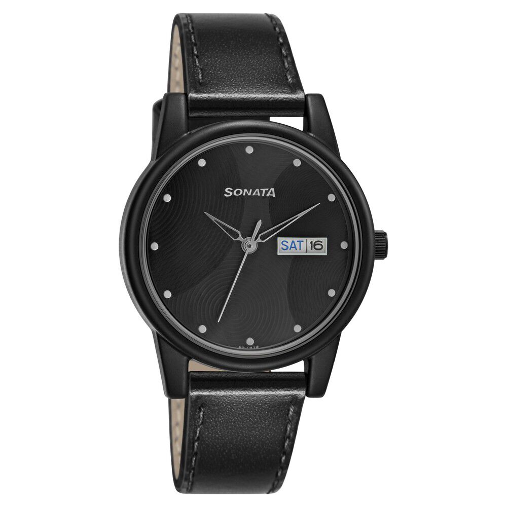 Sonata ladies watch leather belt store