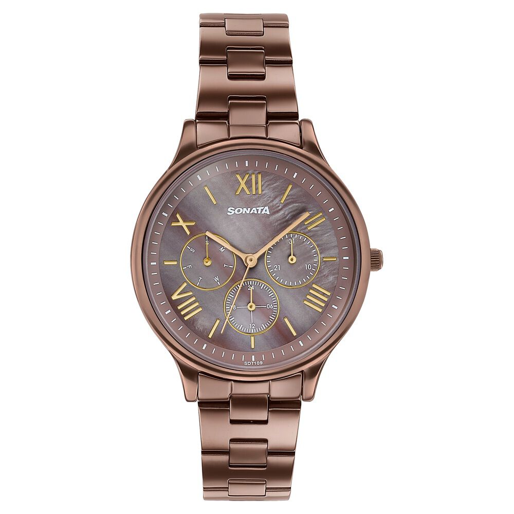 Sonata Women's Work Wear beautiful brown Watch - Premium Multifunction design for everyday style-image-6