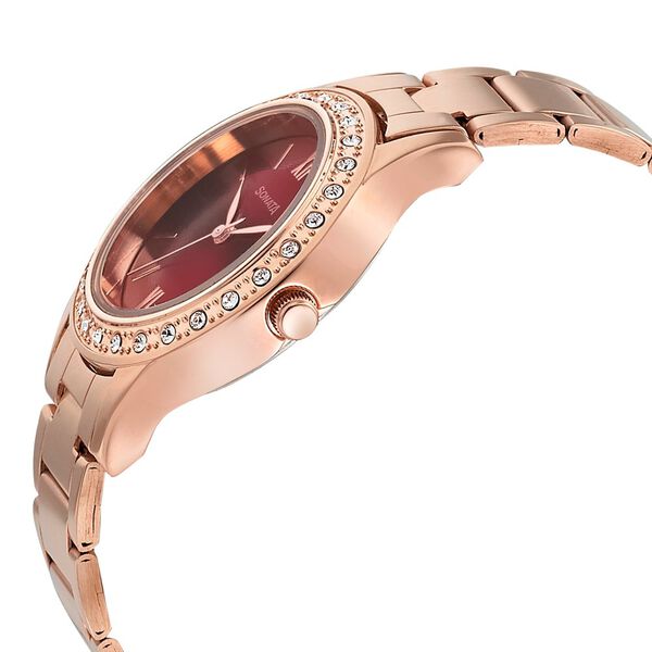 Sonata Blush It Up Maroon Dial Women Watch With Stainless Steel Strap - image number 2