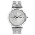 Sonata Quartz Analog Silver Dial Leather Strap Watch for Men
