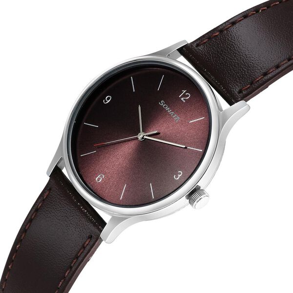 Sonata Quartz Analog Brown Dial Watch for Men - image number 2