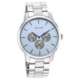 Sonata Quartz Multifunction Silver Dial Leather Strap Watch for Men