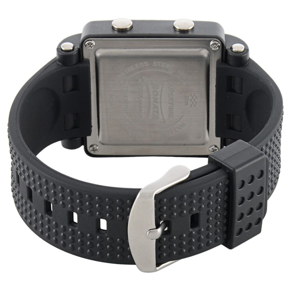 SF Digital Dial Black Plastic Strap Watch for Men