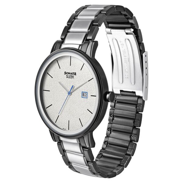 Sonata Quartz Analog with Date Stainless Steel Strap Watch for Men - image number 1