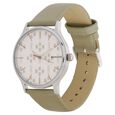 Sonata Knot White Dial Leather Strap Watch for Men - image number 2