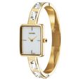 Sonata Aura Quartz Analog White Mother of Pearl Dial Golden Stainless Steel Strap Watch For Women - image number 1