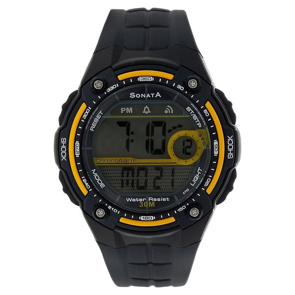 SF Digital Dial Black Plastic Strap Watch for Men - image number 0