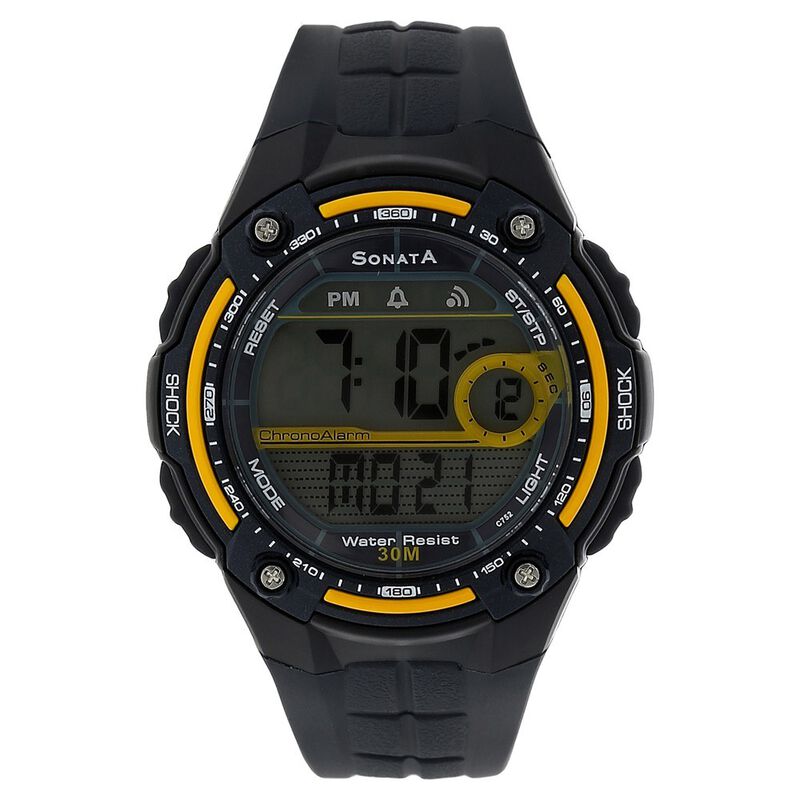 Buy Online SF Digital Dial Black Plastic Strap Watch for Men