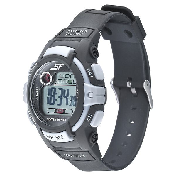 SF Digital Dial Black PU Strap Watch for Men - image number 1