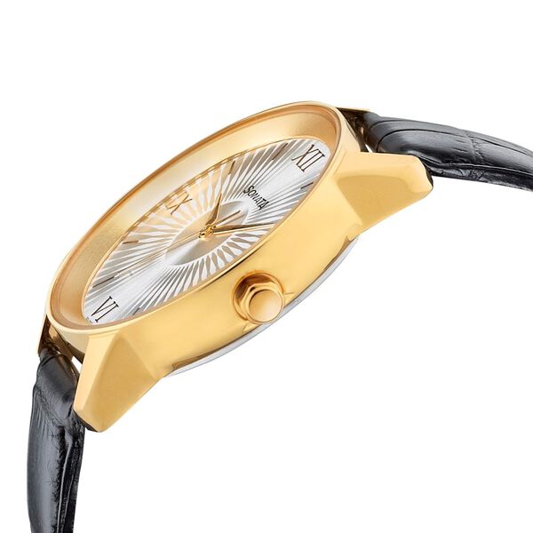Sonata Quartz Analog Silver Dial Leather Strap Watch for Men - image number 2