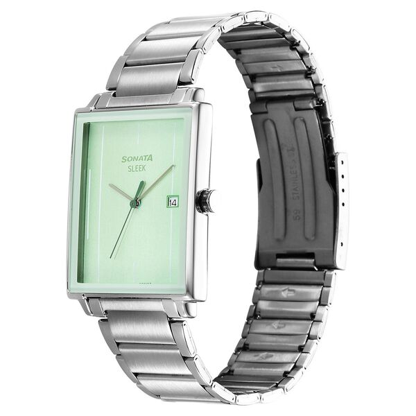 Sonata Sleek Green Dial Analog with Date Watch for Men - image number 1