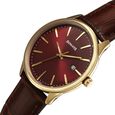Sonata Eternia Quartz Analog with Date Maroon Dial Leather Strap Watch For Men - image number 2