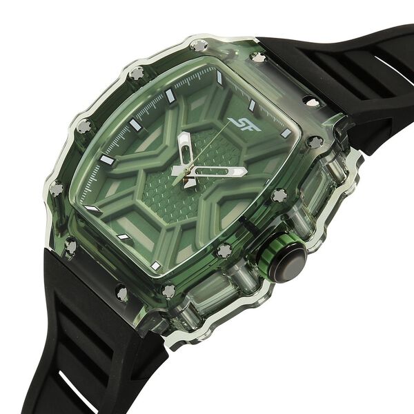 SF Maiden Voyage Sport Watch Green Dial And Black Strap Tonneau Shaped Case - image number 2