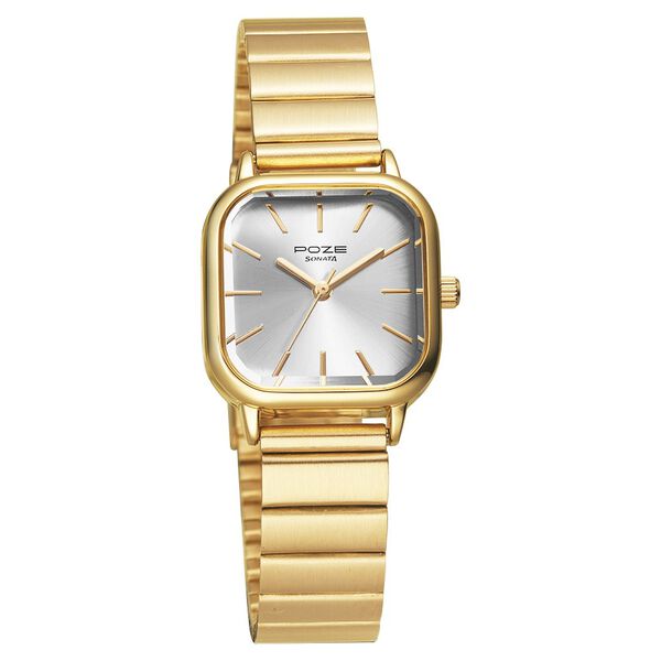 Poze by Sonata Quartz Analog Silver Dial Stainless Steel Strap Watch for Women - image number 1