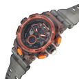 SF Analog Digital Orange Dial PU Strap Watch For Men - image number 1